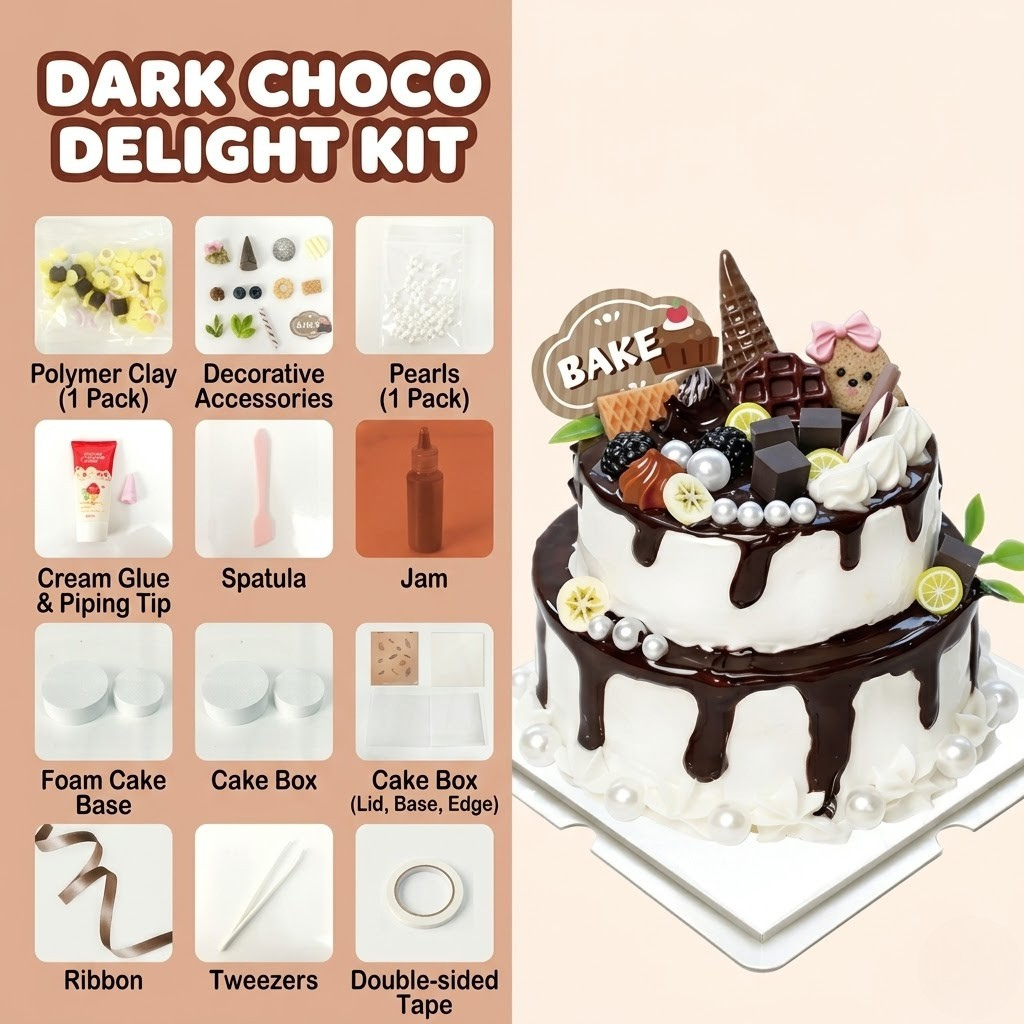 DIY Mini Cake Kit: The Ultimate Food Play & Decoden Cream Glue Craft