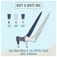 1 Navy＋1 White With 3 blades