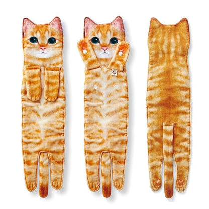😺Funny Cat Hand Towels