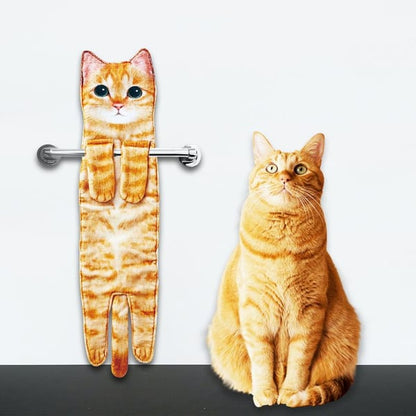 😺Funny Cat Hand Towels