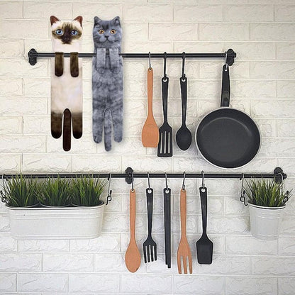 😺Funny Cat Hand Towels