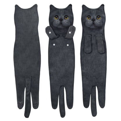 😺Funny Cat Hand Towels